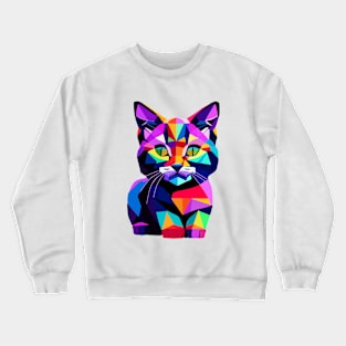 Abstract cute cat Crewneck Sweatshirt